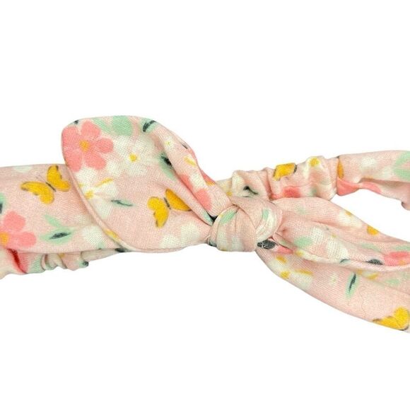 Baby Toddler Girls 4-Pack Twist Knot Headbands Neon Cherry Floral Star Print - Picture 8 of 13